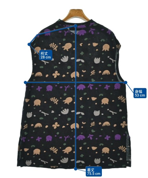 M.&KYOKO（エムアンドキョウコ）ベスト/ノースリーブ 黒 サイズ:F レディース/2200642111043