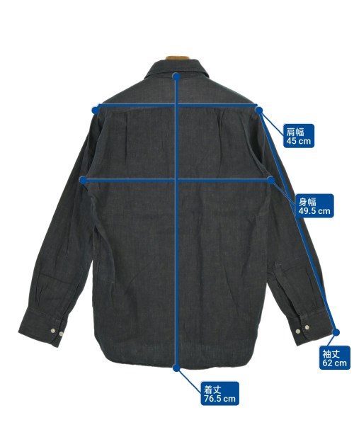 James Mortimer（ジェームスモルティマー）カジュアルシャツ グレー サイズ:40(L位) メンズ/2200641842085