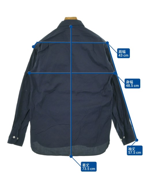 James Mortimer（ジェームスモルティマー）カジュアルシャツ 紺 サイズ:36(S位) メンズ/2200651236195