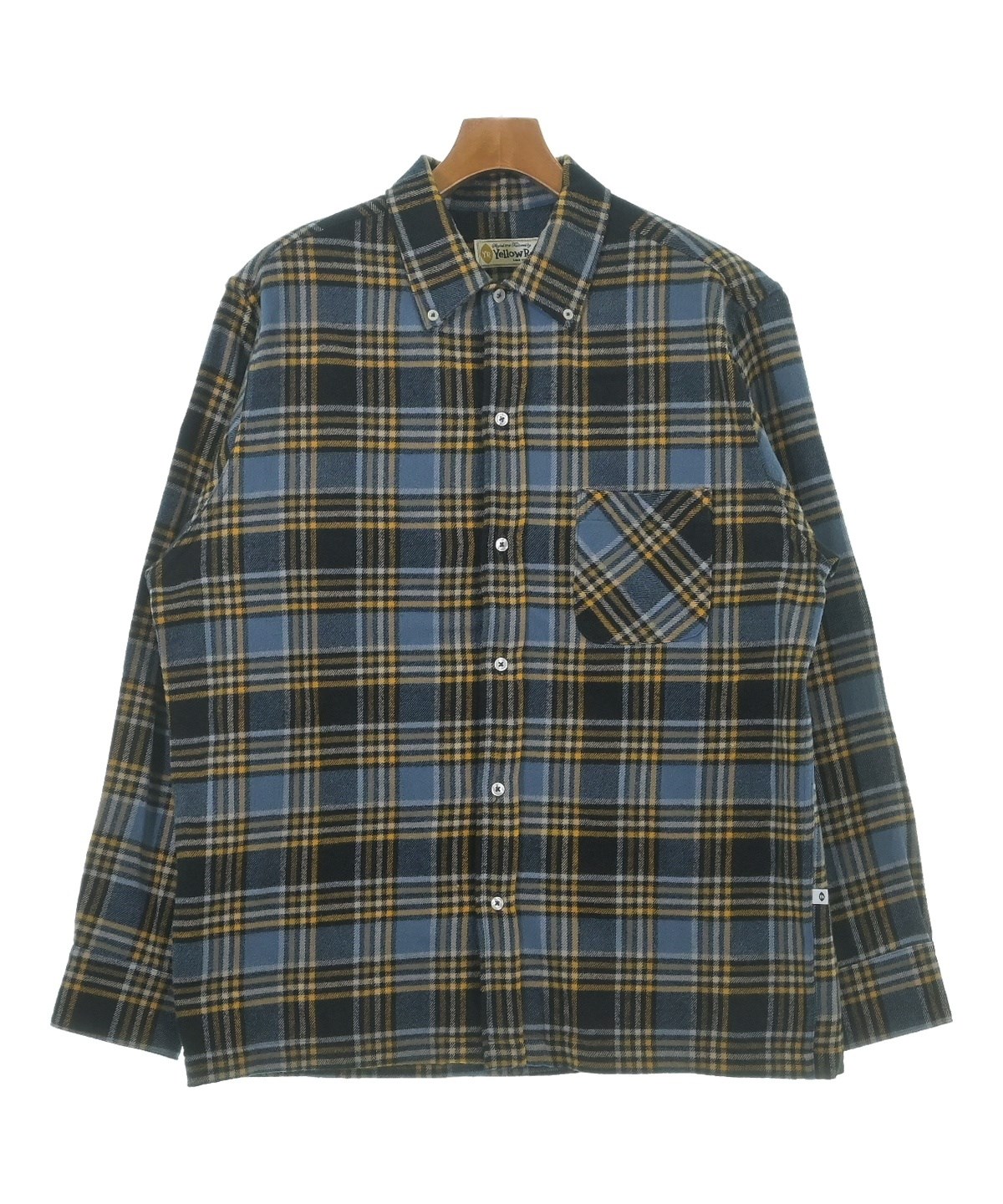 Yellow Rat イエローラット カジュアルシャツ L 青 【古着】【中古】【送料無料】 Yellow Rat（イエローラット）カジュアルシャツ 青 サイズ:L メンズ