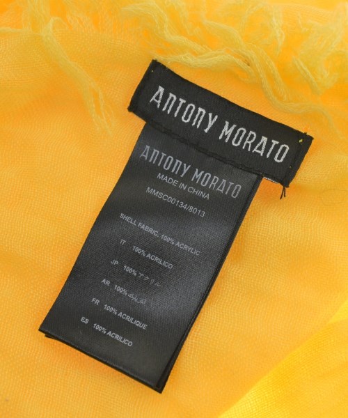ANTONY MORATO（アントニーモラート）ストール 黄 サイズ:- メンズ/2200619388324