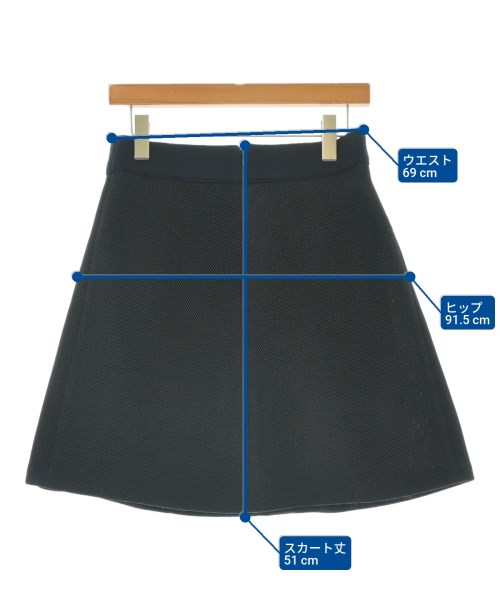 EDWARD ACHOUR PARIS（エドワードアシュールパリ）ひざ丈スカート 黒 サイズ:36(XS位) レディース/2200656234066