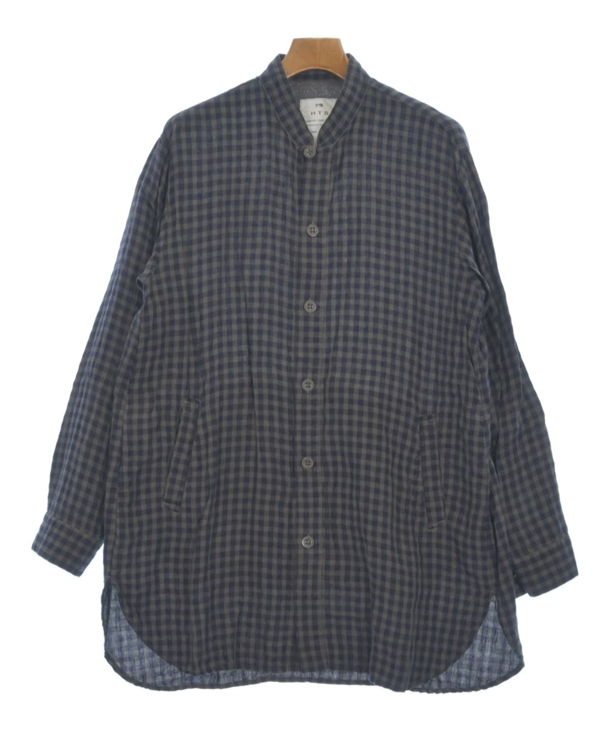 HARROW TOWN STORES カジュアルシャツ 46(XXL位) 紺 【古着】【中古】 HARROW TOWN STORES（ハロータウンストアーズ）カジュアルシャツ