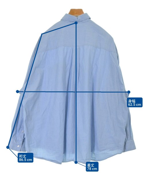 Shuttle notes（シャトルノーツ）カジュアルシャツ 青 サイズ:F メンズ/2200660474038