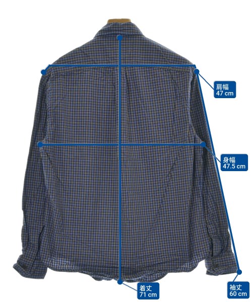 Shuttle notes（シャトルノーツ）カジュアルシャツ 青 サイズ:S メンズ/2200641261084