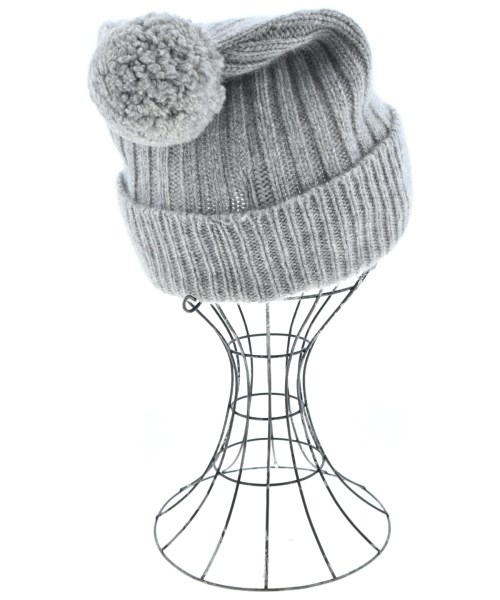 Johnstons of Elgin（ジョンストンズオブエルガン）ニットキャップ・ビーニー グレー サイズ:- レディース/2200612135710