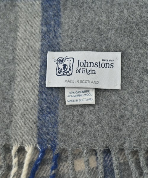 Johnstons of Elgin（ジョンストンズオブエルガン）マフラー グレー サイズ:- メンズ/2200624910015