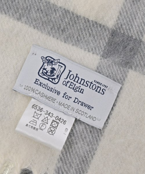 Johnstons of Elgin（ジョンストンズオブエルガン）ストール 白 サイズ:- レディース/2200625682041