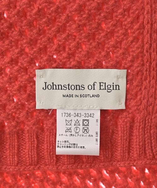 Johnstons of Elgin（ジョンストンズオブエルガン）マフラー 赤 サイズ:- レディース/2200676803662