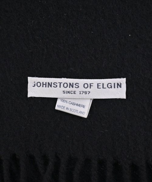 Johnstons of Elgin（ジョンストンズオブエルガン）マフラー 黒 サイズ:- メンズ/2200658886010