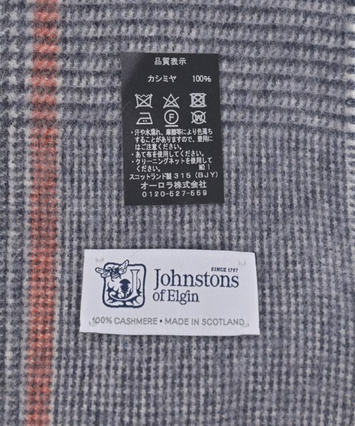 Johnstons of Elgin（ジョンストンズオブエルガン）マフラー グレー サイズ:- レディース/2200713200249