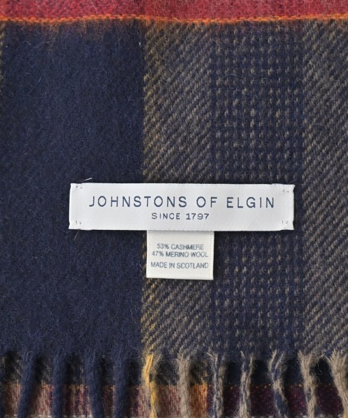 Johnstons of Elgin（ジョンストンズオブエルガン）マフラー 紺 サイズ:- メンズ/2200648552024