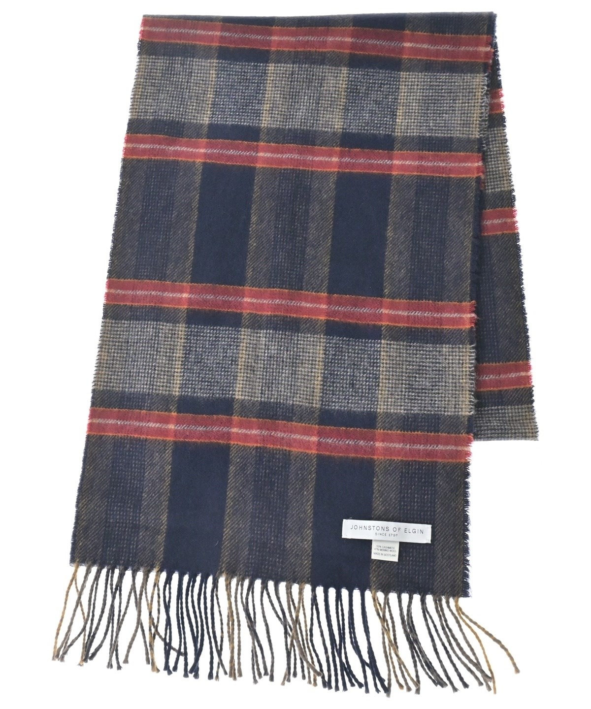Johnstons of Elgin（ジョンストンズオブエルガン）マフラー 紺 サイズ