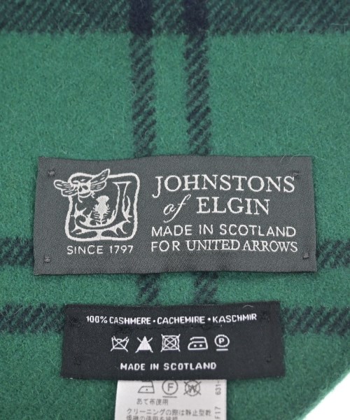 Johnstons of Elgin（ジョンストンズオブエルガン）マフラー 緑 サイズ:- メンズ/2200635957047