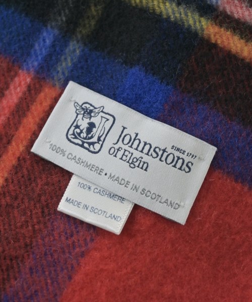 Johnstons of Elgin（ジョンストンズオブエルガン）マフラー 赤 サイズ:- レディース/2200647423134