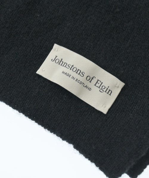 Johnstons of Elgin（ジョンストンズオブエルガン）マフラー 黒 サイズ:- メンズ/2200661832066