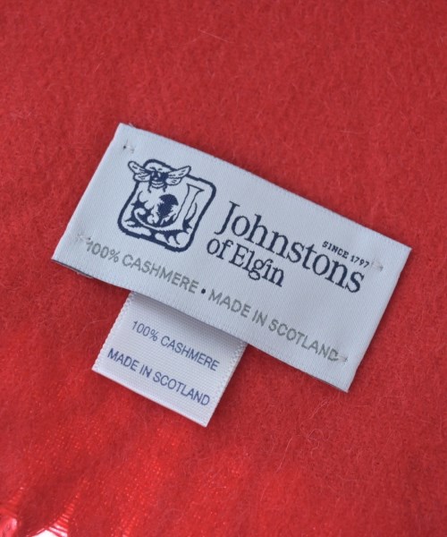 Johnstons of Elgin（ジョンストンズオブエルガン）マフラー 赤 サイズ:- レディース/2200663363094