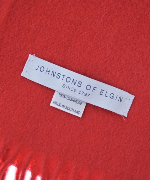 Johnstons of Elgin（ジョンストンズオブエルガン）マフラー 赤 サイズ:- レディース/2200663363100