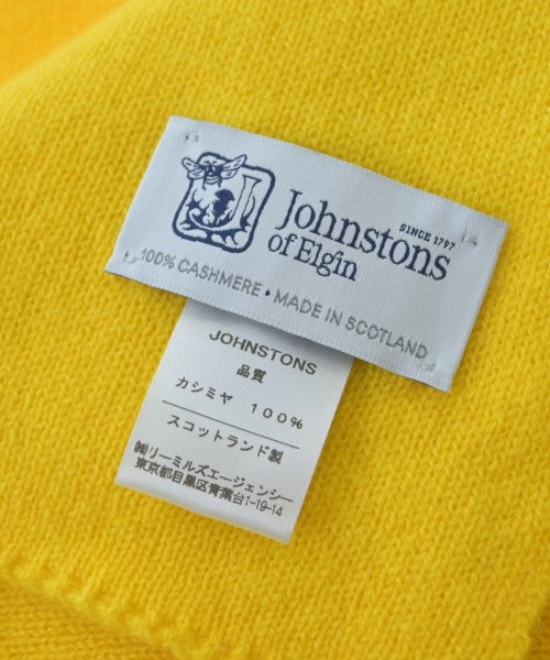 Johnstons of Elgin（ジョンストンズオブエルガン）マフラー 黄 サイズ:- メンズ/2200683514216