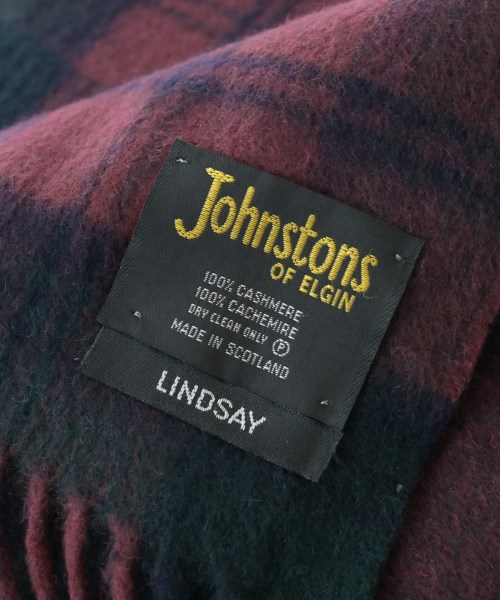 Johnstons of Elgin（ジョンストンズオブエルガン）マフラー 赤 サイズ:- メンズ/2200684501062