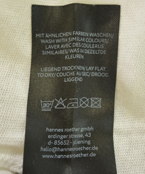 hannes roether（ハンンスルザー）Tシャツ・カットソー 白 サイズ:M メンズ/2200720372311