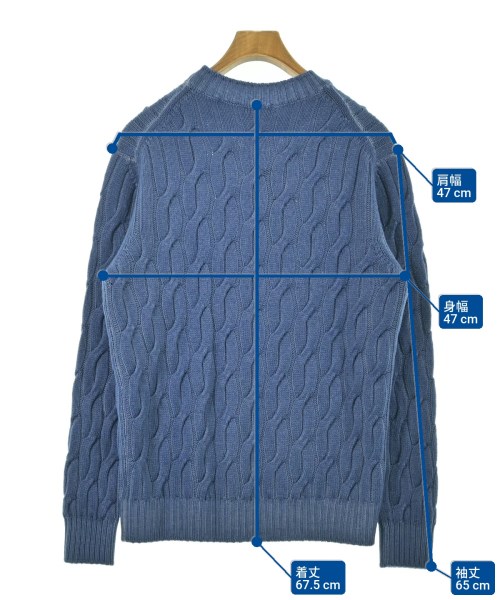 morgano（モルガノ）ニット・セーター 青 サイズ:50(M位) メンズ/2200633859176