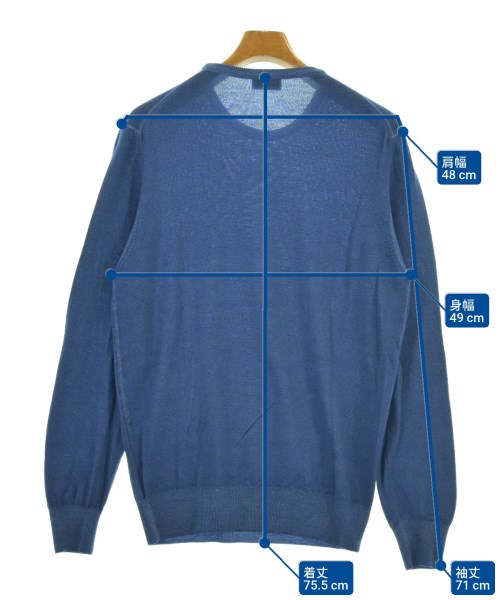 morgano（モルガノ）ニット・セーター 青 サイズ:50(M位) メンズ/2200633859251