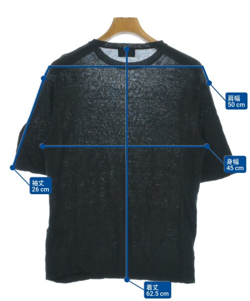morgano（モルガノ）Tシャツ・カットソー 黒 サイズ:44(XXS位) メンズ/2200697190062
