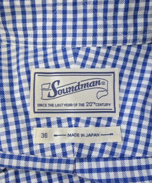 Soundman（サウンドマン）カジュアルシャツ 青 サイズ:36(XS位) メンズ/2200610070037