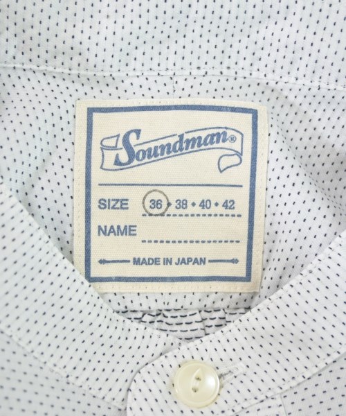 Soundman（サウンドマン）カジュアルシャツ 白 サイズ:36(XS位) メンズ/2200610070150