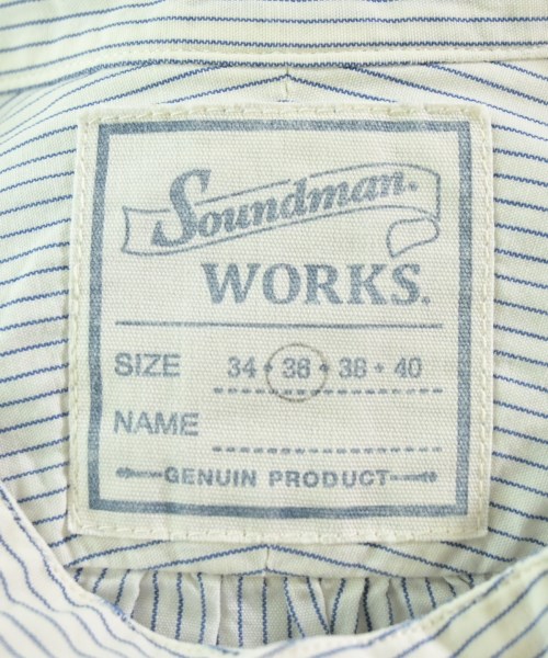 Soundman（サウンドマン）カジュアルシャツ 白 サイズ:38(M位) メンズ/2200655696117