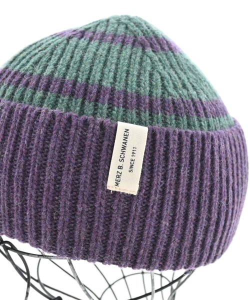 Merz b.Schwanen（メルツベーシュヴァーネン）ニットキャップ・ビーニー 紫 サイズ:- メンズ/2200669907575