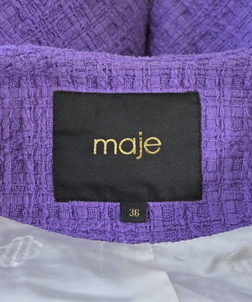 maje（マージュ）ノーカラージャケット 紫 サイズ:36(S位) レディース/2200663496037