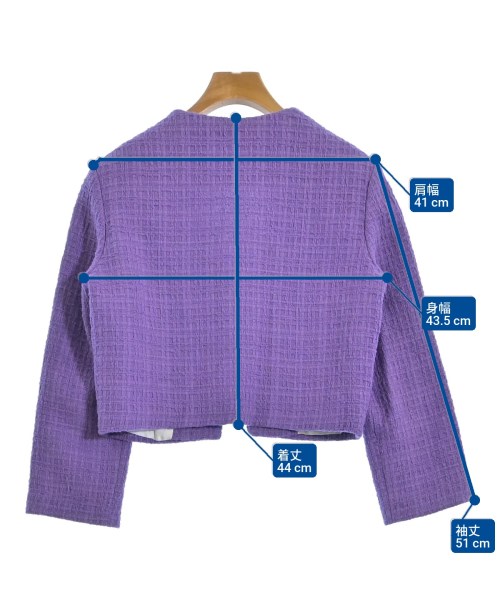 maje（マージュ）ノーカラージャケット 紫 サイズ:36(S位) レディース/2200663496037