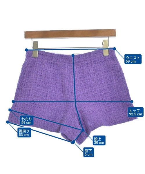 maje（マージュ）ショートパンツ 紫 サイズ:34(XS位) レディース/2200663496068