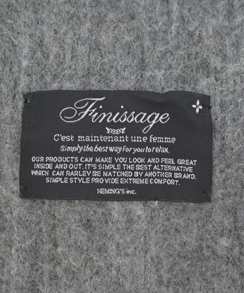 Finissage（フィニサージュ）マフラー グレー サイズ:- レディース/2200668586092