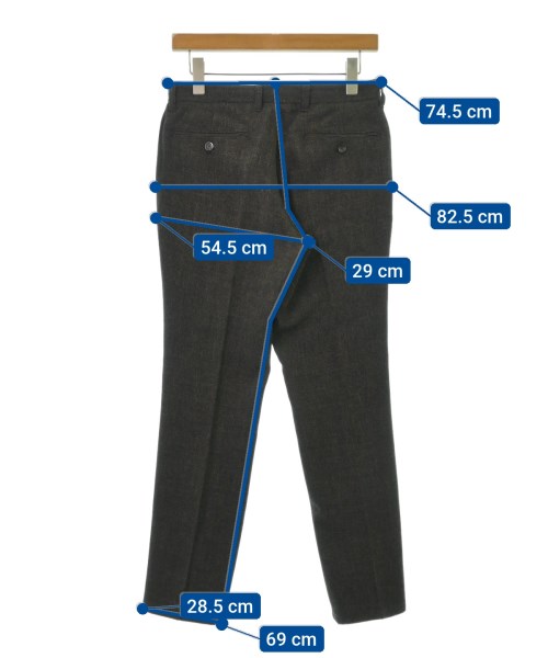 CROWDED CLOSET（クラウデッドクローゼット）スラックス 茶 サイズ:1(S位) メンズ/2200523957036