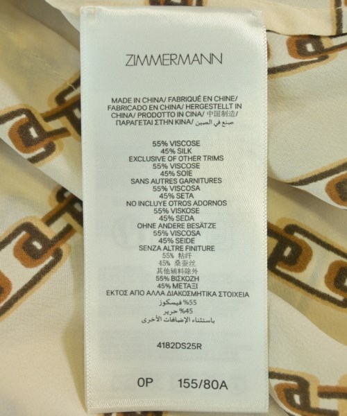 ZIMMERMANN（ジマーマン）シャツワンピース 白 サイズ:XS/S レディース/2200718429034
