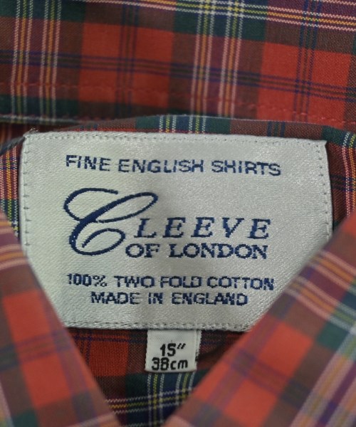 CLEEVE OF LONDON（クリーブオブロンドン）ドレスシャツ 赤 サイズ:15(S位) メンズ/2200670155118