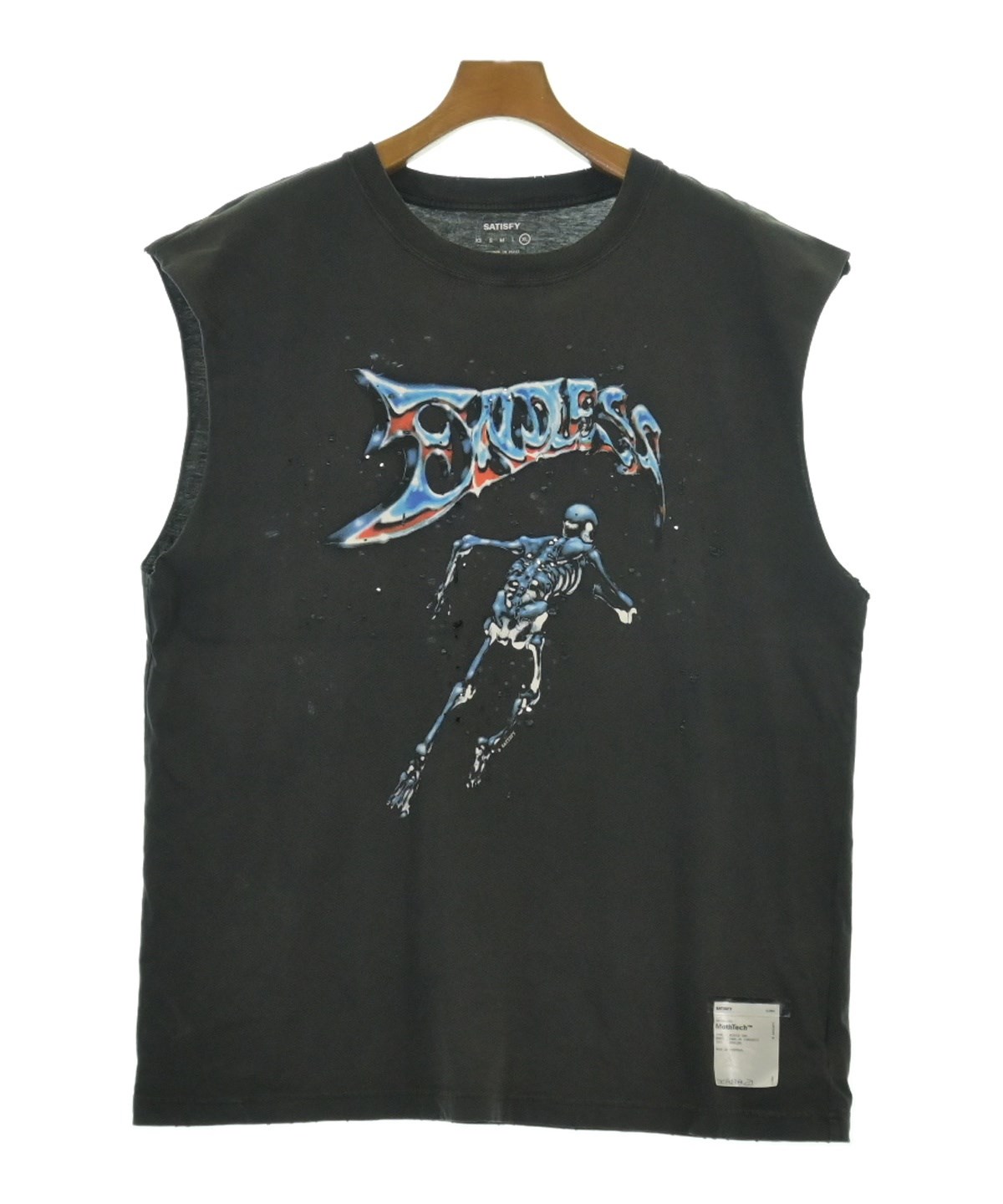 SATISFY サティスファイ メンズ ダメージ Tシャツ グレー系 中古・古着通販】Satisfy (サティスファイ) MothTech T-Shirt グレー