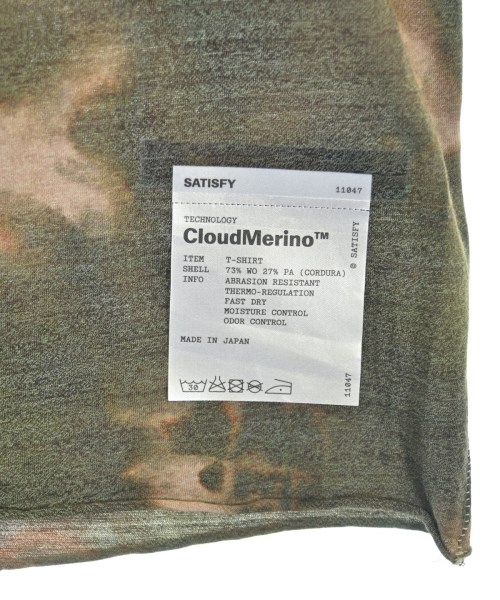 SATISFY（サティスファイ）Tシャツ・カットソー カーキ サイズ:L メンズ/2200689838477