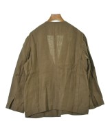 CLOTH&CROSS（クロスアンドクロス）ノーカラージャケット カーキ サイズ:1(S位) レディース/2200689027031