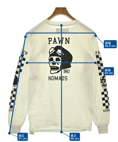 pawn（パーン）Tシャツ・カットソー 白 サイズ:S メンズ/2200716731269