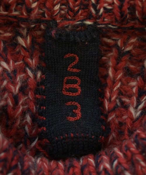 2B3（トゥービーフリー）ニット・セーター 赤 サイズ:48(L位) メンズ/2200622459042