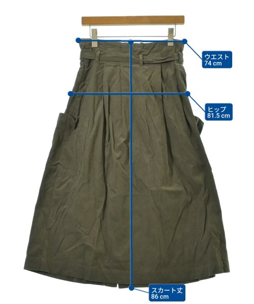ichi（イチ）ロング・マキシ丈スカート カーキ サイズ:-(L位) レディース/2200619514174