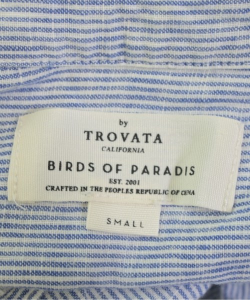 Birds of Paradis BY TROVATA（バーズオブパラディスバイトロヴァータ）カジュアルシャツ 青 サイズ:S レディース/2200693905288