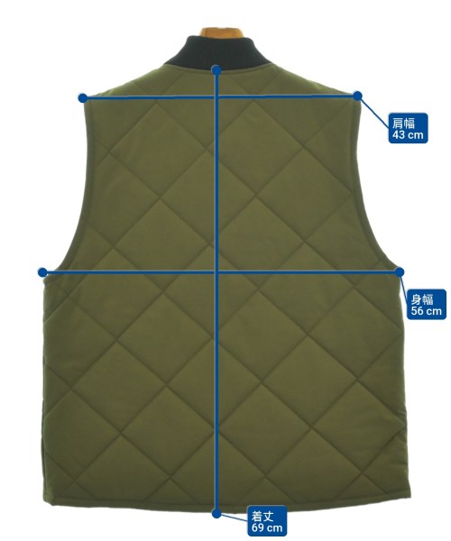 SANTA CRUZ（サンタクルーズ）ダウンジャケット/ダウンベスト カーキ サイズ:M メンズ/2200622638171