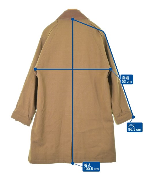 O-(0-CHO-RUI.LAB)（オーレイチョウルイ）ステンカラーコート 茶 サイズ:M メンズ/2200640897086