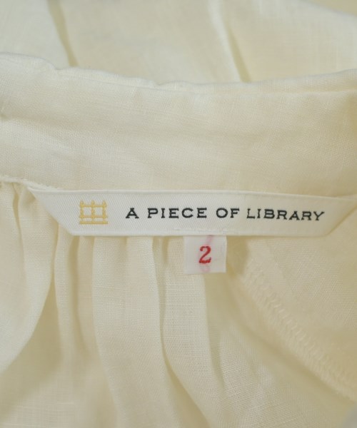 a Piece of Library（アピースオブライブラリー）ブラウス 白 サイズ:2(M位) レディース/2200607578027