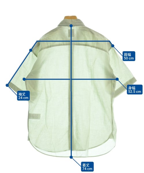 KICS DOCUMENT（キクスドキュメント）カジュアルシャツ 緑 サイズ:4(XL位) メンズ/2200645916102